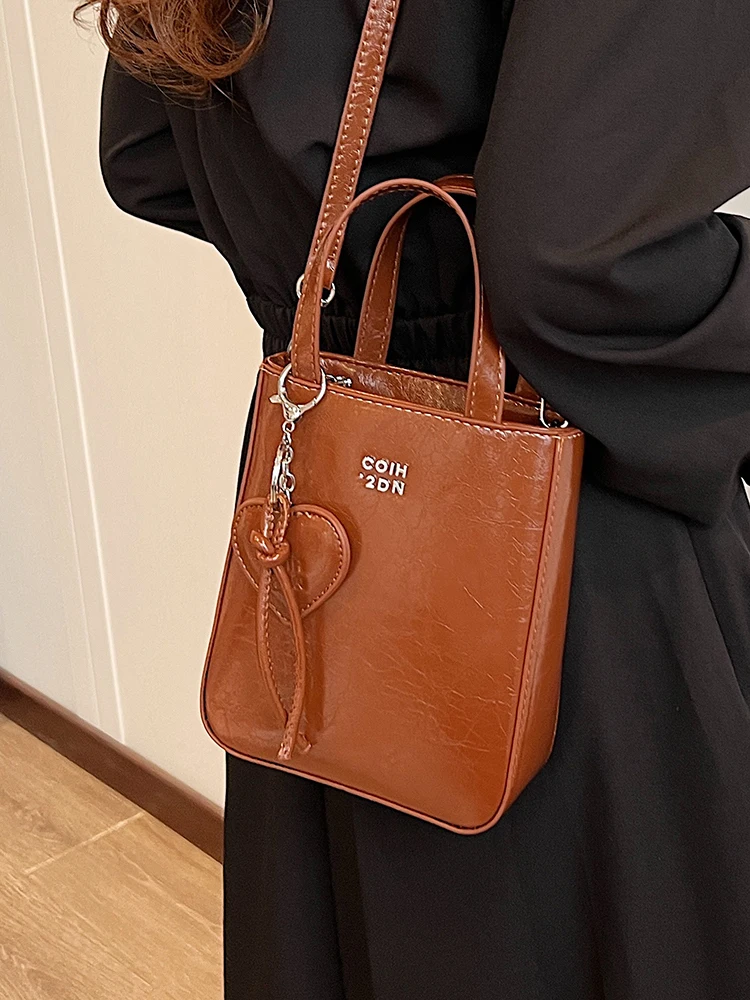 Винтажные красные миниатюрные сумки через плечо для женщин новинка 2024