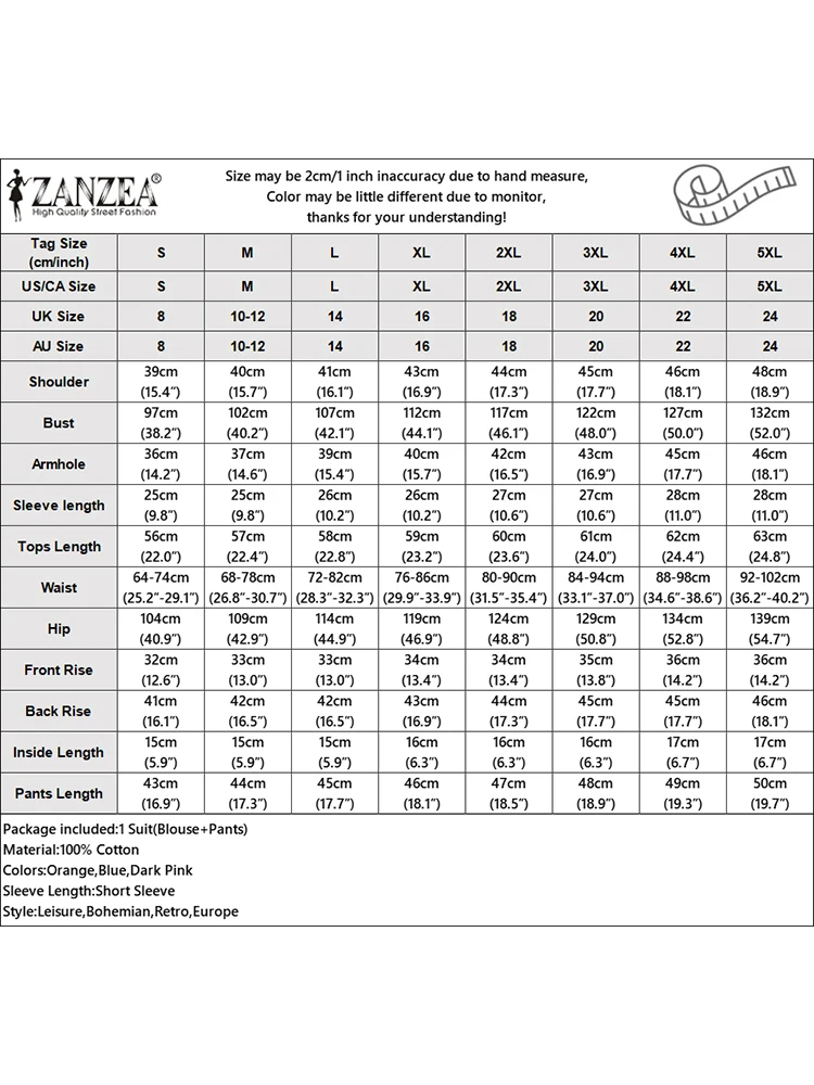 ZANZEA элегантные летние костюмы 2024 хлопковые свободные повседневные однотонные
