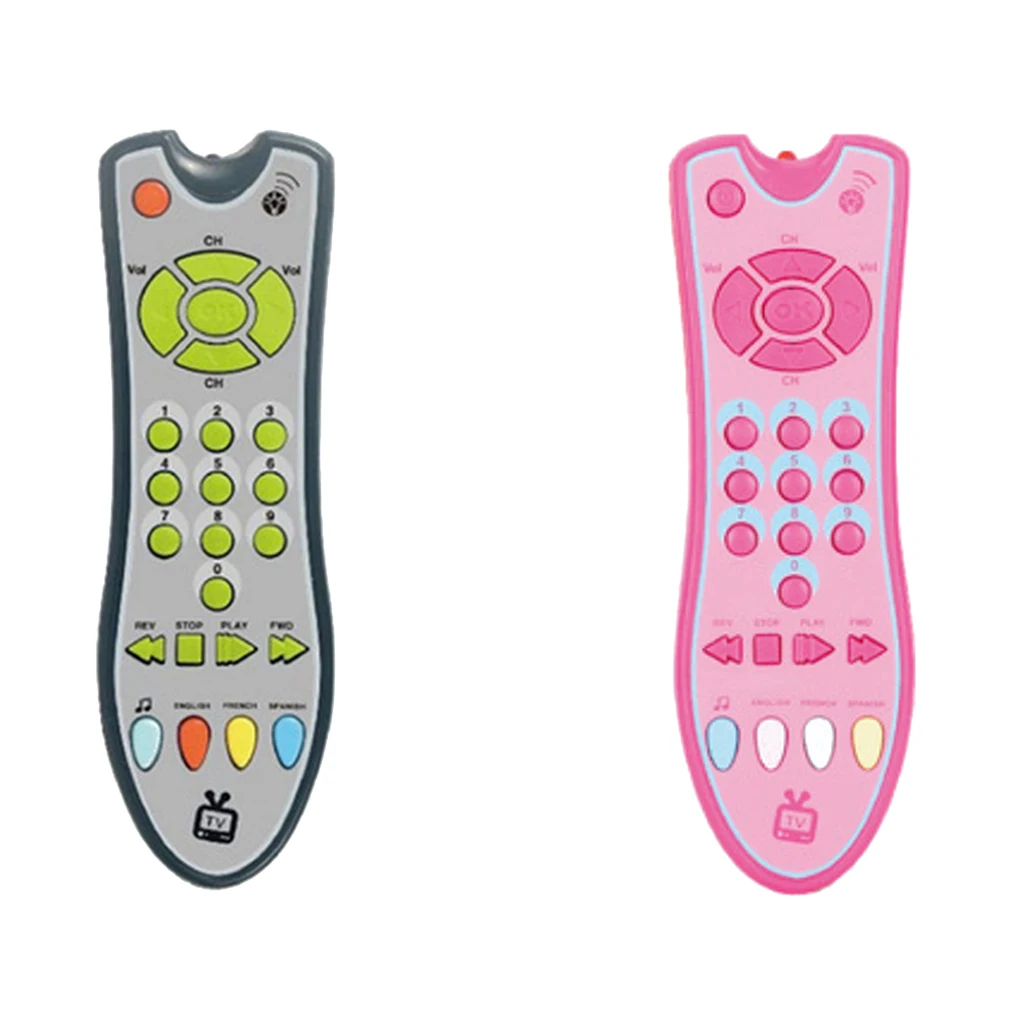 

Remote Control Toy with Light Sound English Learning Toys Intellectual Development Electric Controller Children Gray