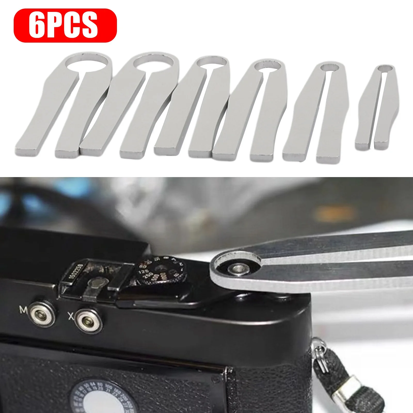 

6PCS Removal Repair Wrench Clamp Tool Kit Flash Socket Ring Spanner for Leica M Serial M2 M3 MP Camera Accessory