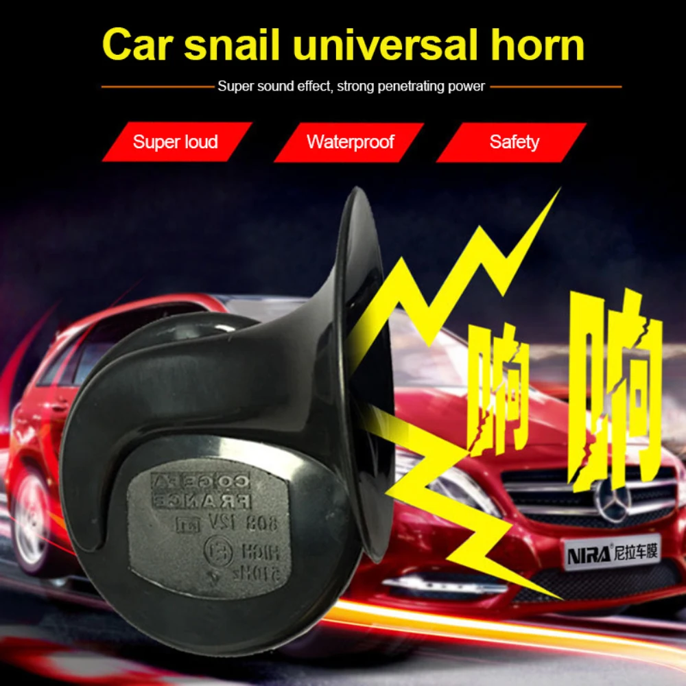 Купи 12V Air Horn Electric Snail Train Horn Super Loud Waterproof Horns Siren for Motorcycle Car Truck SUV Boat Multi-tone & Claxon H за 532 рублей в магазине AliExpress