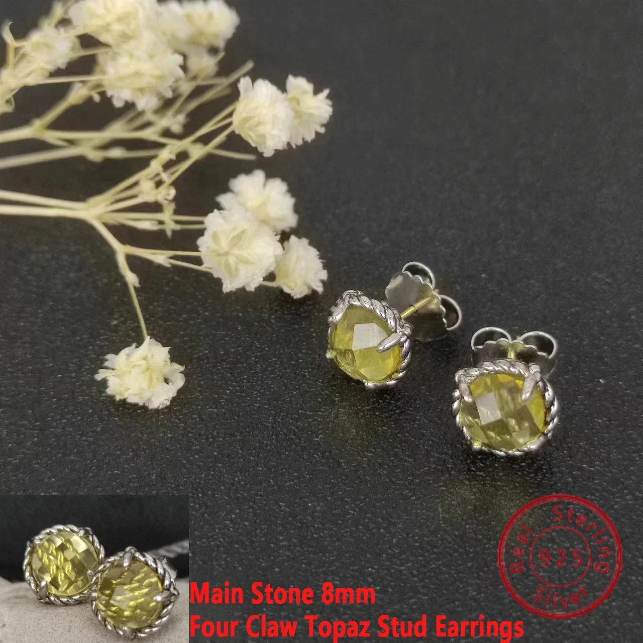 Высококачественные роскошные серебряные серьги DY 2024 S925 — идеальная вечеринка