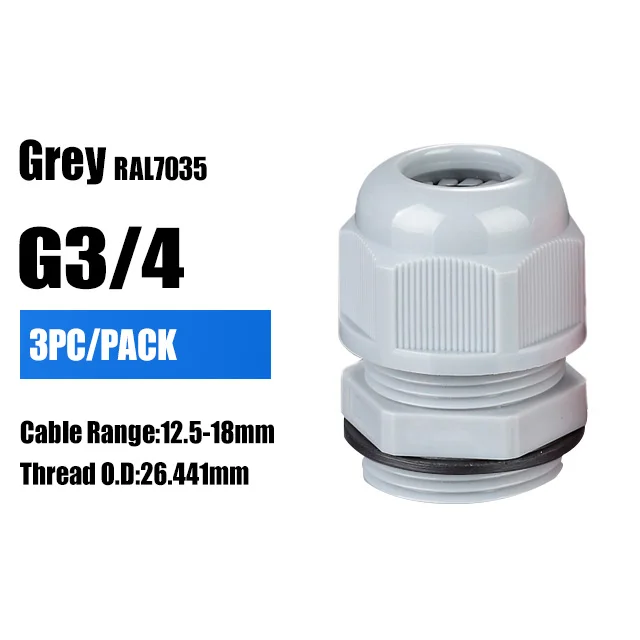 

G3/8 G1/2 G1/4 G3/4 G1 G1-1/4 Нейлоновые кабельные вводы Высокое качество IP68 Провод пластик