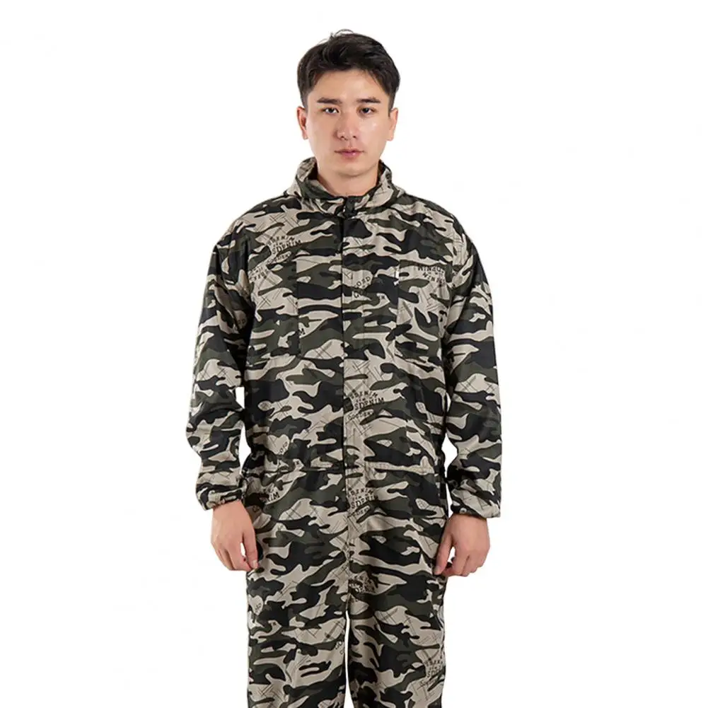 

Zipper Closure No Odor Car Repair Workshop Men Jumpsuit with Hat for Male