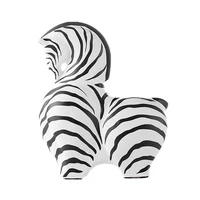 Modern Sculptures Resins Animals Statues Decoration Living Room For Table Desk Bookcase Ornaments For Home Decor Striped Zebra