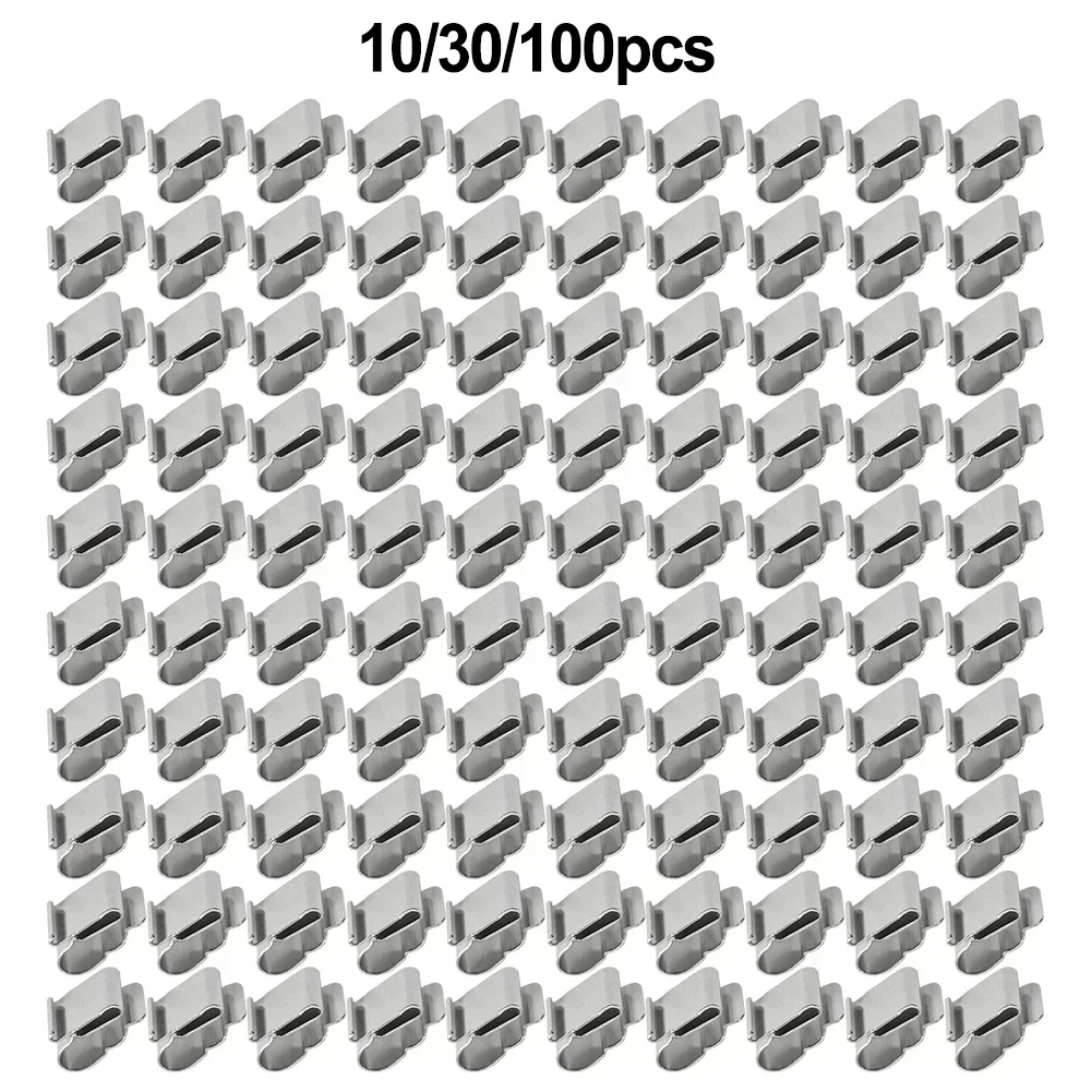 10/30/100 шт. зажим для провода солнечной панели кабельных зажимов из нержавеющей