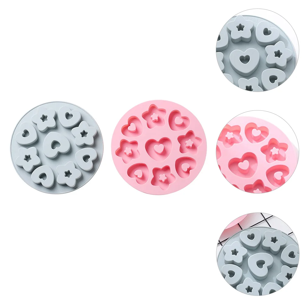 

2 Pcs Cake Decorating Heart Chocolate Love Chocolate Heart Cake Pan Donut Mold Celebrity Ice Cube Tray