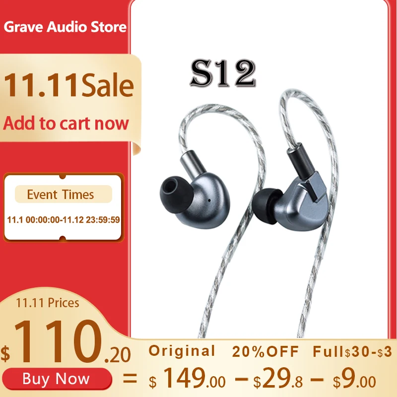 Cena Shuoer S12 | 14.8mm Planar Magnetyczny Sterownik IEM Hi-Fi Słuchawki Z Posrebrzanymi Monokrystalicznymi Kabel Miedziany 3.5mm Słuchawki Tanie Shuoer S12 | 14.8mm Planar Magnetyczny Sterownik IEM Hi-Fi Słuchawki Z Posrebrzanymi Monokrystalicznymi Kabel Miedziany 3.5mm Słuchawki