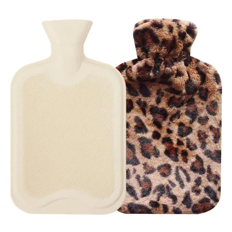 

Зимняя сумка для горячей воды, сумка для горячей воды с крышкой и леопардовым принтом, сумка для горячей и холодной сжатия рук