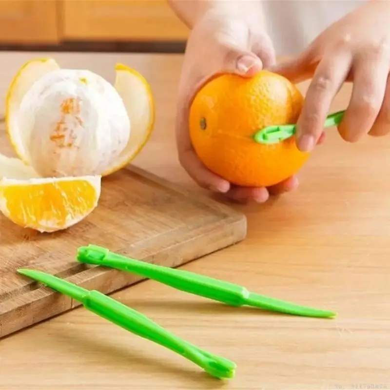 

2/4/5PCS Abrasion Resistant Orange Opener Portable Orange Skin Slicer Non-toxic Orange Peeler Kitchen Supplies Plastic Mini Safe