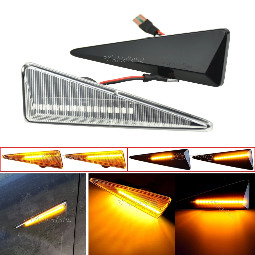 

Car Dynamic LED Flashing Turn Signal Lamp Side Marker Light For Renault Espace MK4 Vel Satis Wind Avantime Megane MK2 Scenic MK2