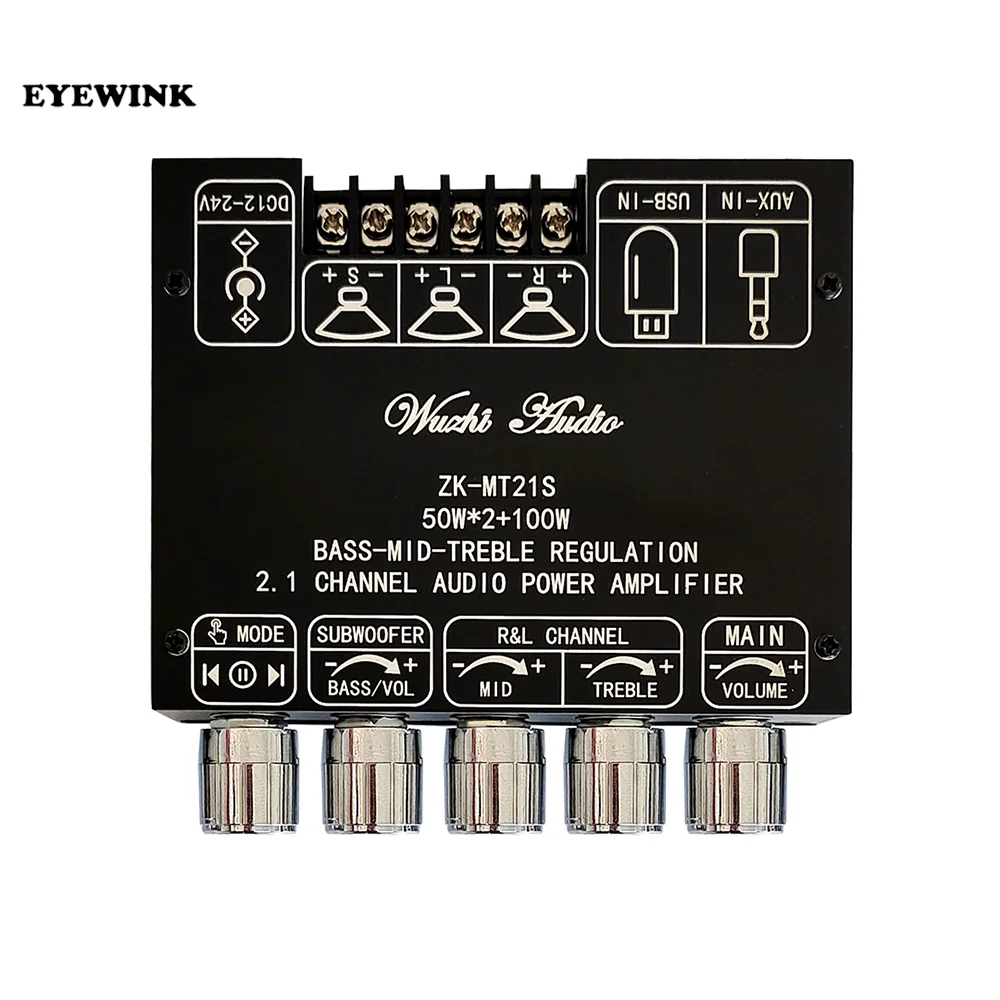 ZK-MT21S SMIC 2 1 канальный Bluetooth аудио усилитель мощности плата модуля | Интегральные схемы -1005004147774642