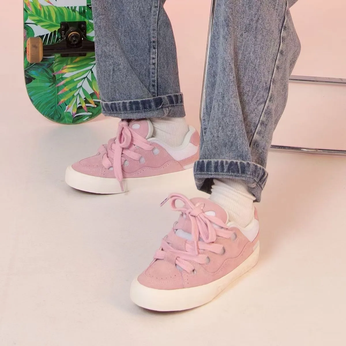 Женские кроссовки для скейтборда универсальные удобные с низким верхом