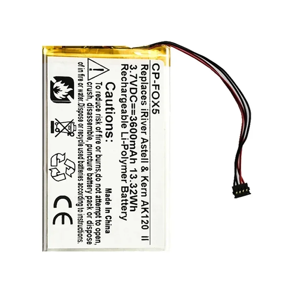 Аккумулятор 3500 мАч для динамика FIIO X1 X3 X5 X7 II