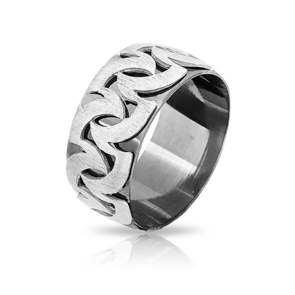 

Flame Design 925 Sterling Silver Men 'S Wedding Ring