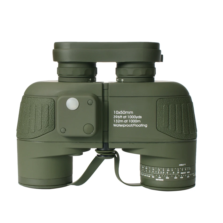 

10X50 Marine Binoculars for Adults, Waterproof Binoculars with Rangefinder Compass BAK4 Prism FMC Lens for Birdwatching Hunting