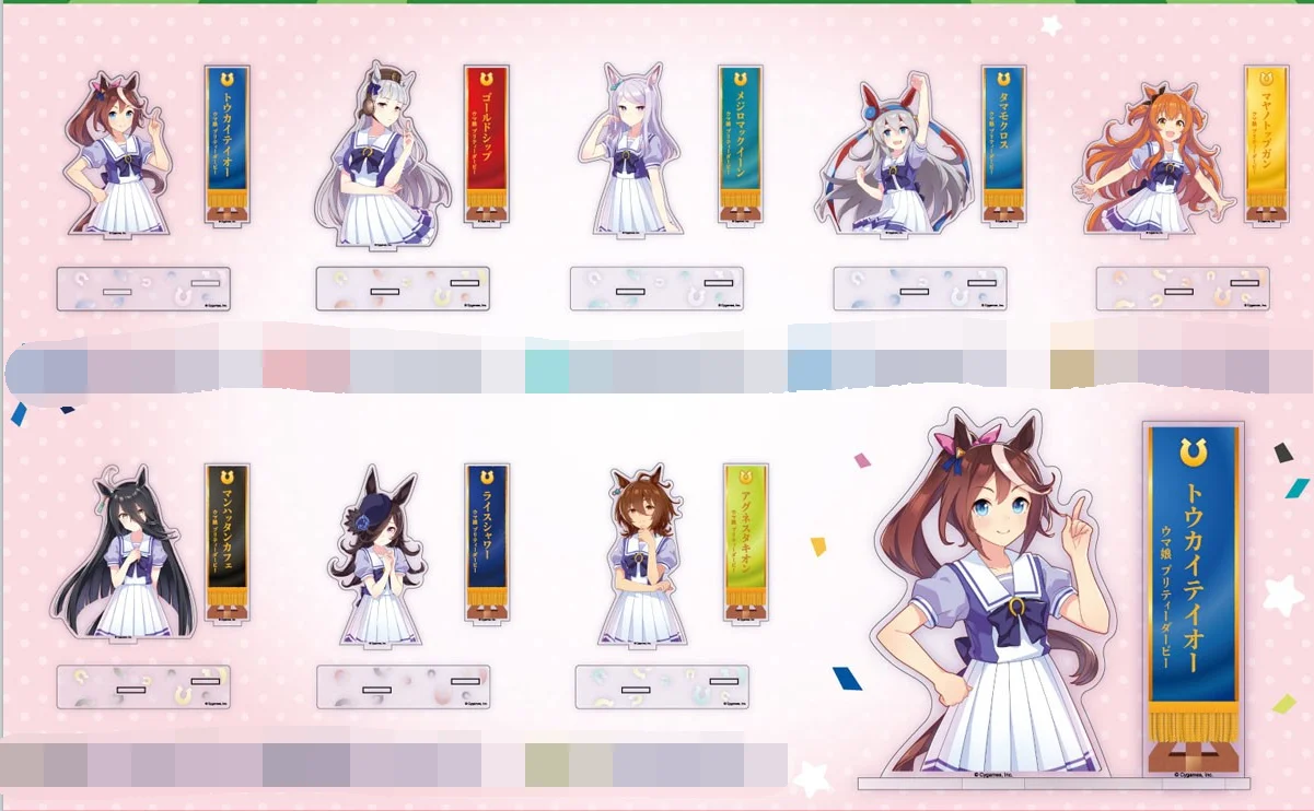 

Anime Umamusume Pretty Derby Action Figure Doll Special Week Gold Ship Vodka Acrylic Stand Model Plate Cosplay Toy for Gift
