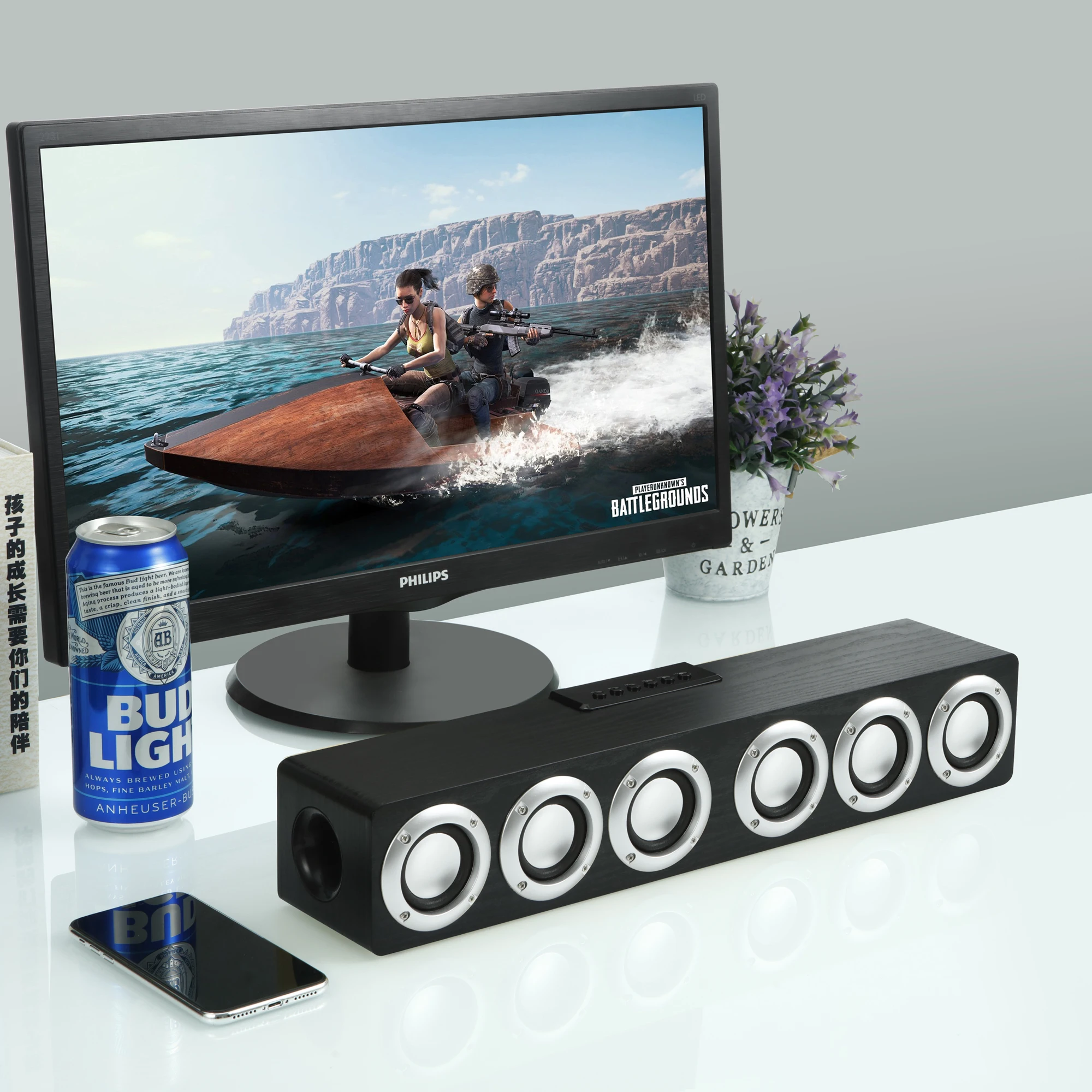 Деревянная звуковая панель для телевизора Bluetooth-динамик Система домашнего
