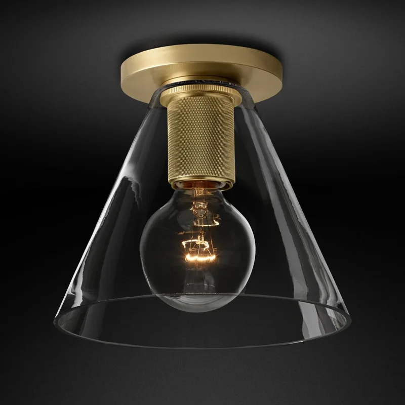 

Post Modern Gold Chandelier Ceiling Lamp Simple Corridor Balcony Glass Ceiling Lamp for Living Room Bedroom Industrial Lamp