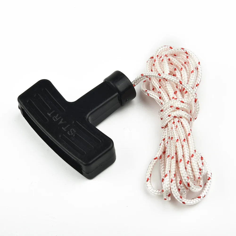 

2.5M Length White With Red Pot Starter Cord Pull Rope With Black Handle For Lawn Mower Chainsaws Garden Power Tools Accessories