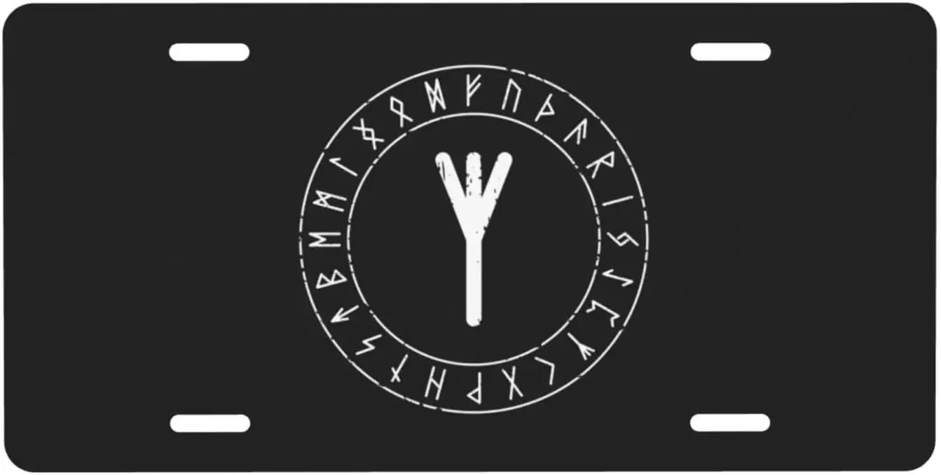 Алюминиевый автомобильный знак с рунами викингов для украшения передняя