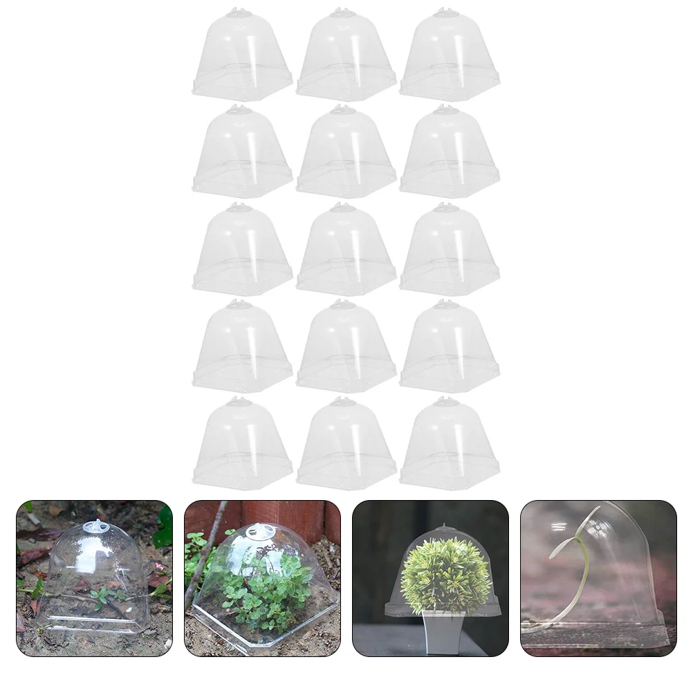 

Cloche Cover Dome Bell Garden Protector Greenhouse Humidity Mini Vegetable Cloches Protection Covers Clear Freeze Nursery Guard