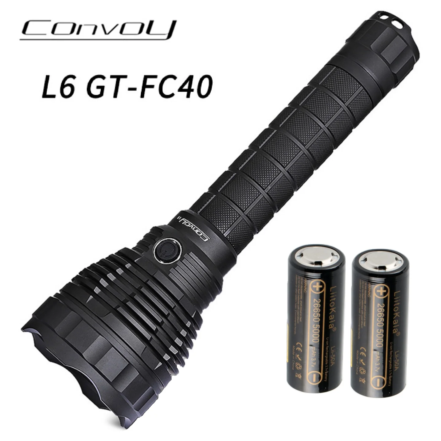 

Convoy L6 GT-FC40 High Powerful LED Flashlight 3500LM Searchlight by 26650 Battery for Hunting Camping Self-defense Night Light