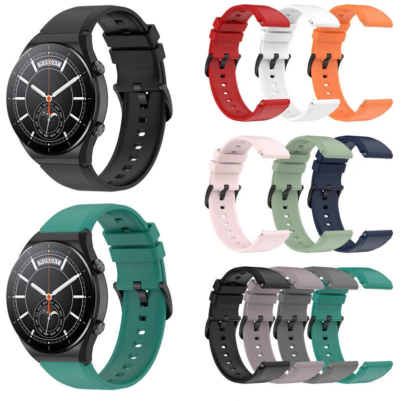 For Xiaomi MI Watch S1 Active /Watch Color 2 Watch Band 22mm MI watch sport Strap Silicone Bracelet Replaceable Accessories