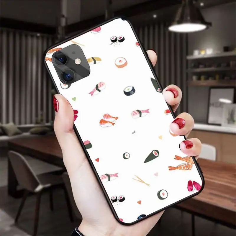 YNDFCNB чехол для телефона с иллюстрацией суши Iphone 11 12 13 Pro Max 5s 6s 7 8 Plus X Xr Xs Se 2020 Mini |