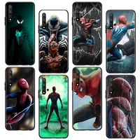 marvel spiderman character for huawei honor 60 50 x30 30i 20 10 10i 10x 9x 9s 9c 9 8x 8a lite pro se black silicone phone case