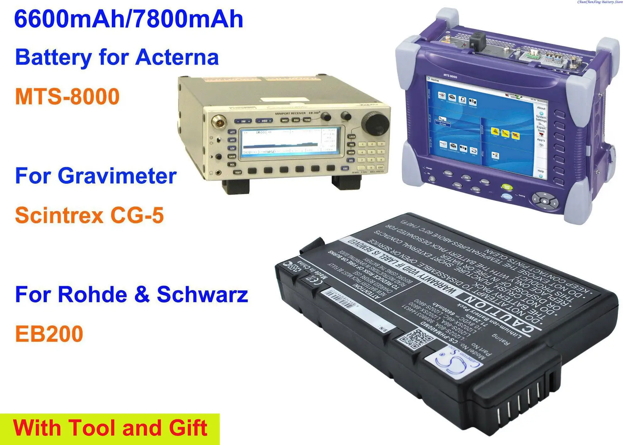

Cameron Sino 6600mAh/7800mAh Battery for Acterna MTS-8000, For Gravimeter Scintrex CG-5, For Rohde & Schwarz EB200
