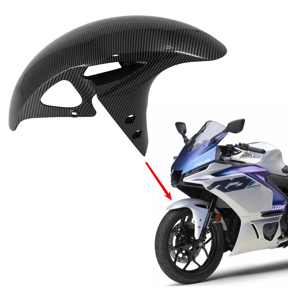 Фото Переднее крыло для Yamaha YZF-R25 YZF-R3 R25 R3 2019-2021 MT03 2020-2024, крыло мотоцикла, брызговик, защита от пыли, крышка колеса, обтекатель №1