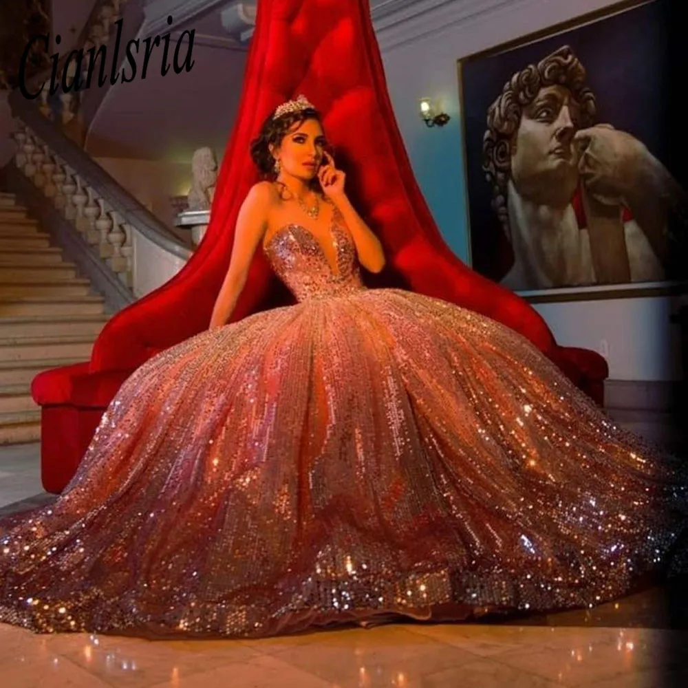 

Блестящие платья для Quinceanera, бальное платье, милое мексиканское милое платье 16, для 15 лет, 2023