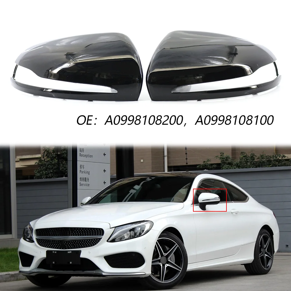 

A09981081009040 Rearview Mirror Housing Car For Car External Parts Accessories Bright Black Left+right Protection