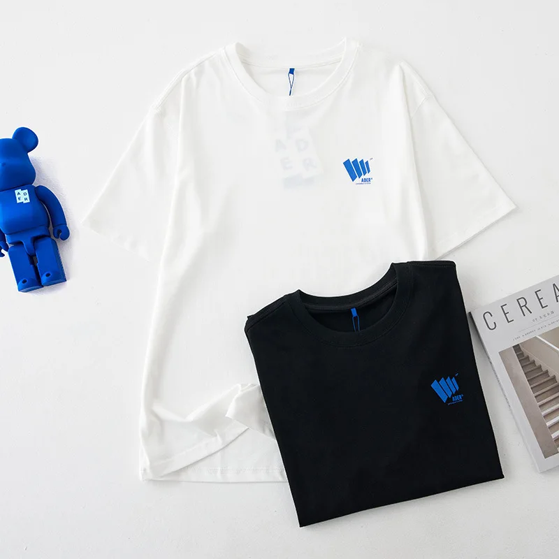 

Ader Short-sleeved Signal Pattern Printing 2022 Summer New Korean Version Loose Simple Round Neck Ins Tide T-shirt Men and Women