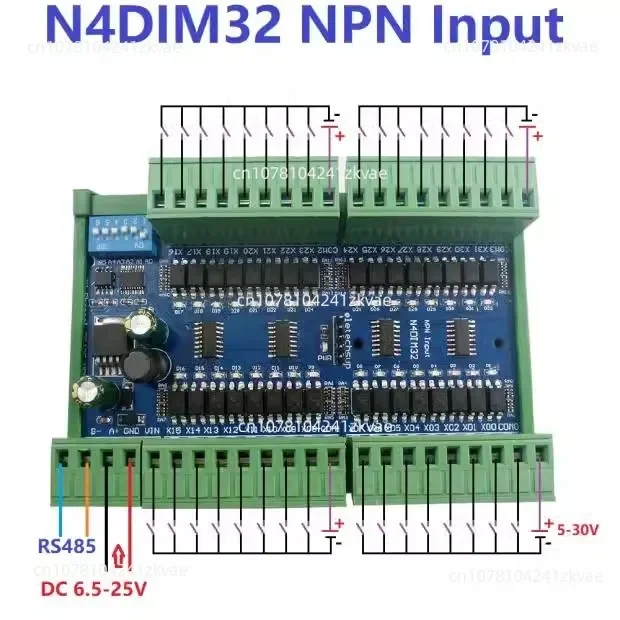 N4DIH32 N4DIM32 32-канальный RS485 вход El-et-ech-sup контроллер