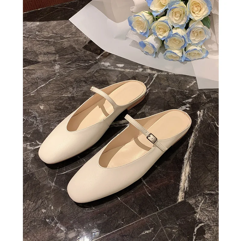 

Женские туфли без застежки, серебристые туфли на плоской подошве, повседневные уличные балетки, материковый Китай, весна 2023