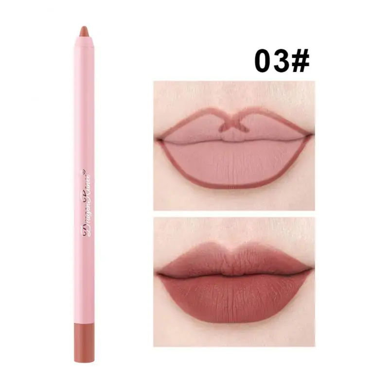 

Waterproof Lipstick Pen Foggy Remarkable Color Rendering No-stick Cup Lip Liner Not Blooming Cutable Lipliner Beauty Cosmetics