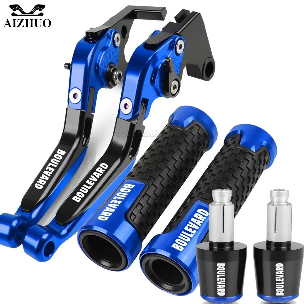 

Motorcycle Adjustable Handlebrake Clutch Brake Levers For SUZUKI BOULEVARD S50 2005 2006 2007 Handlebar Handle Grips Ends