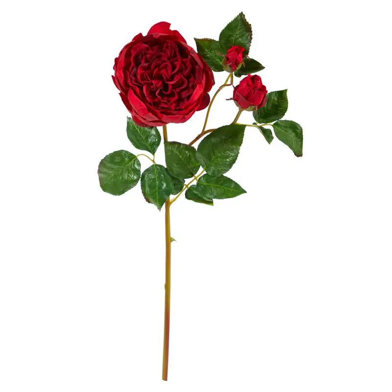 

22" Rose Artificial Flower (Set of 6), Red
