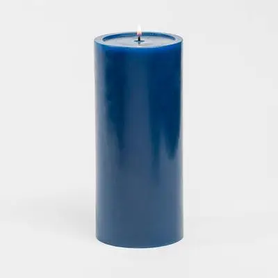 

Free Shipping 4" x 9" Navy Blue Pillar Candle