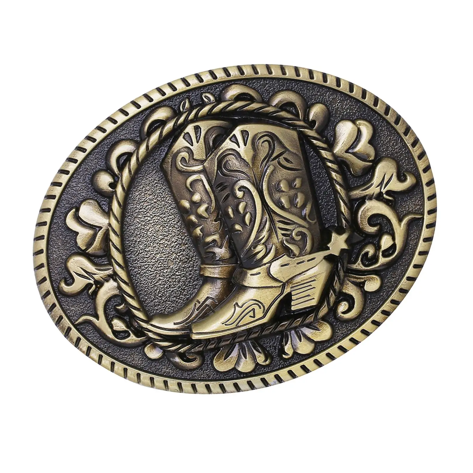 

Vintage Style Cowboy Belt Buckle Knight Riding Boots Alloy Belt Accessories for Belts Waistband Handmade for Men and Women Gifts