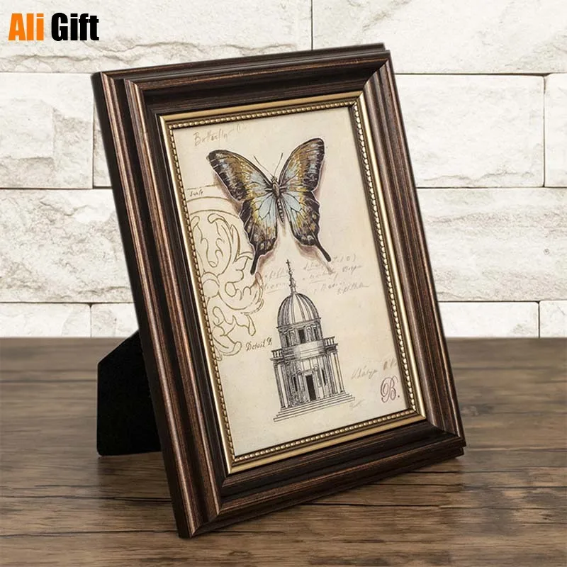 Европейская черная деревянная рамка для фоторамок деревянные дешевые