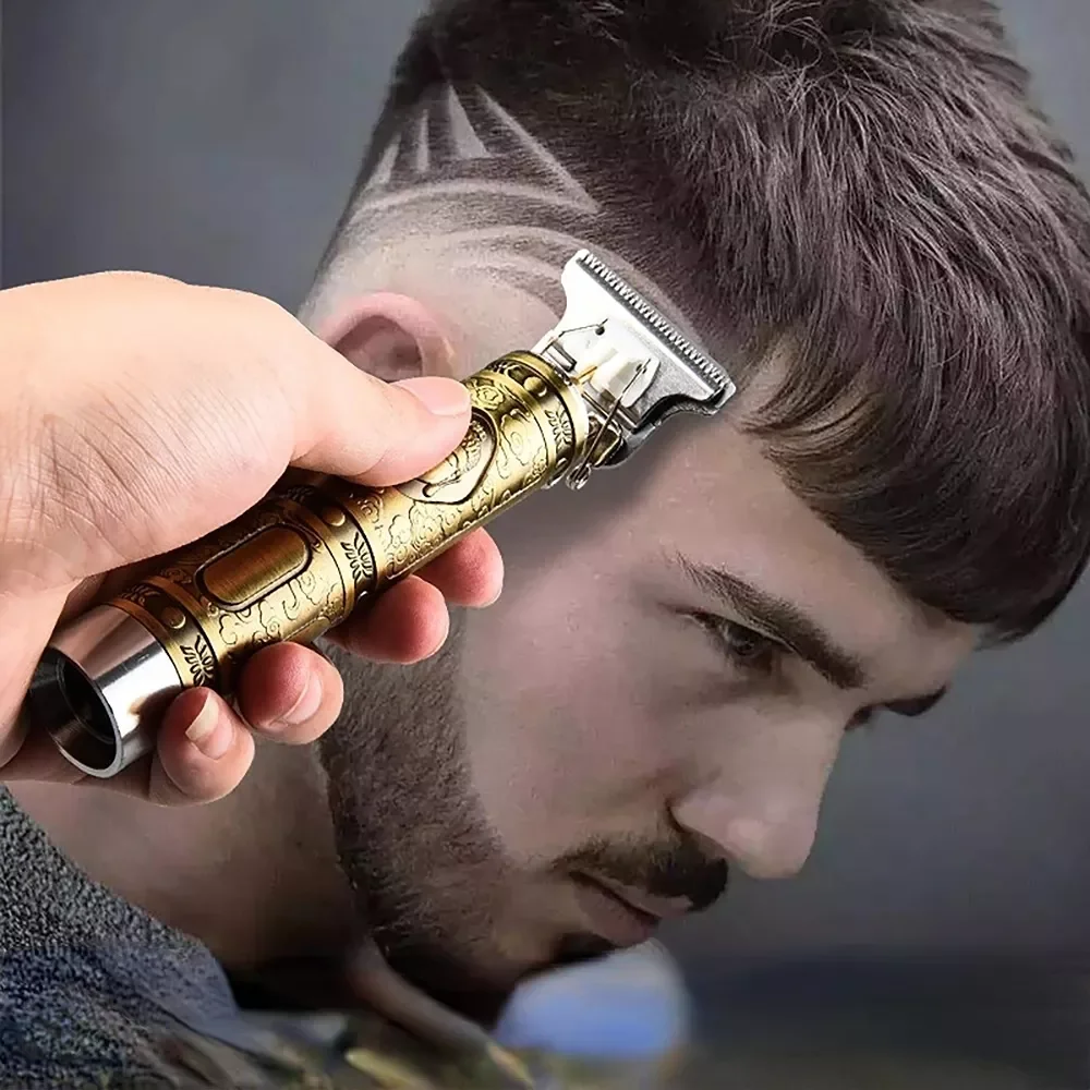 

NEW2023 Professional Men Hair Clipper Cordless Beard Trimmer Haircut Machine Barber Shaver T Blade Hair Cutting Styling Tool