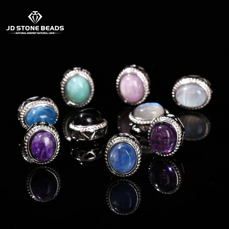 1 шт. инкрустированный бисером из натурального камня аметист аквамарин лунный