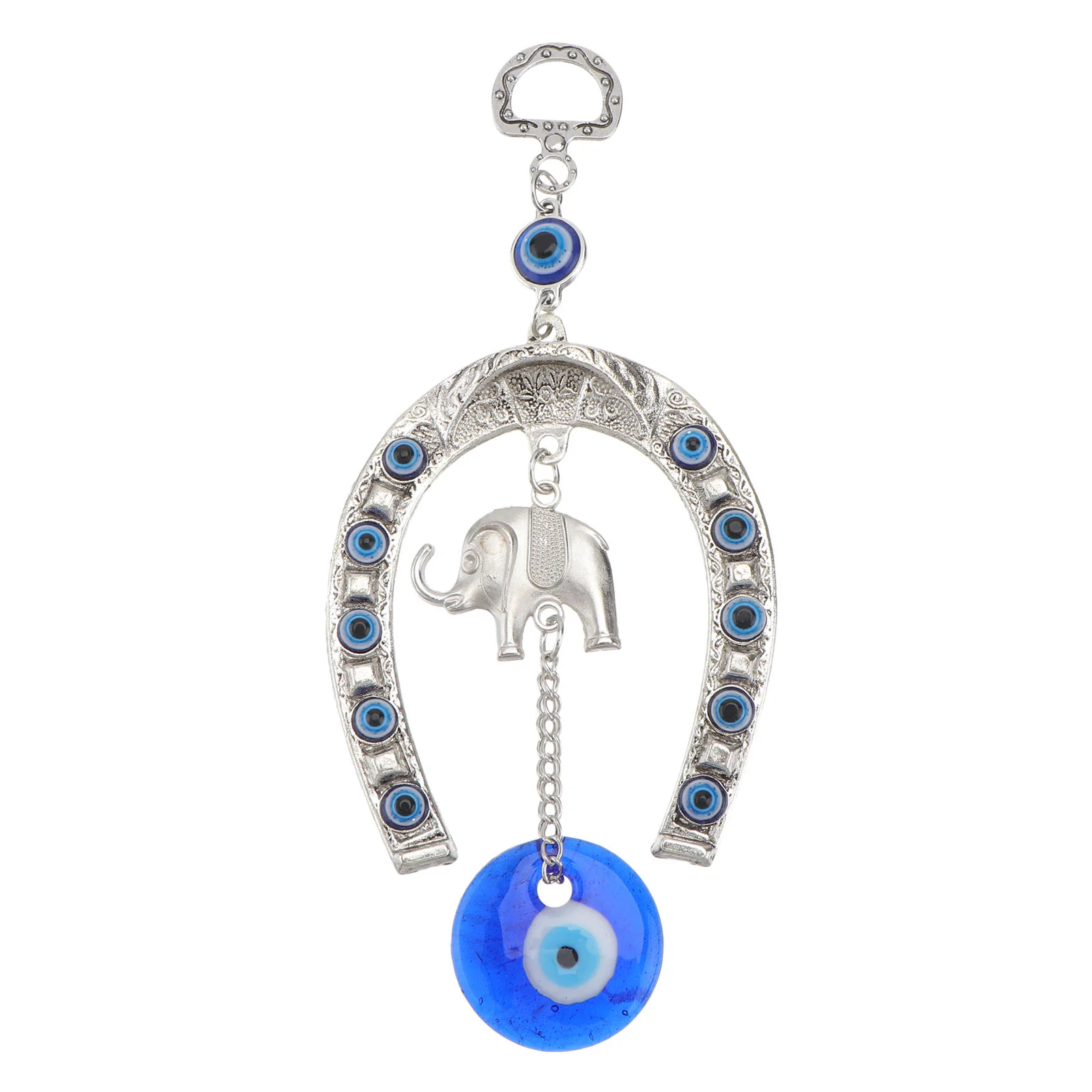 

Home Decoration Evil Eye Protection Turkish Blue House Ornaments Hamsa Beads Keychain Lucky Wall Pendant Blessing Charm Glass