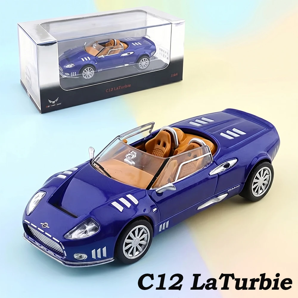 Фото Масштабная модель автомобиля Spyker C12 LaTurbie Convertible из сплава 1/64, реалистичная коллекционная литая модель, украшение для демонстрации, подарок №3