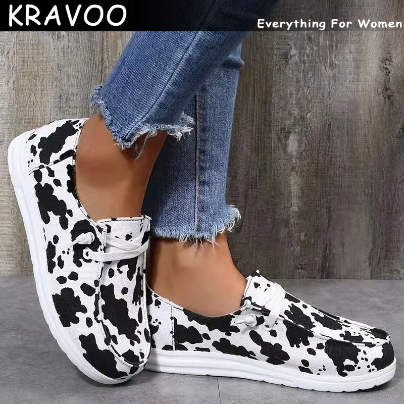 

KRAVOO 36-43 Shoes for Women Mixed Colors Sneakers Women Low Heels Women's Canvas Shoes Slip-on Casual Shoes 2023 Summer New