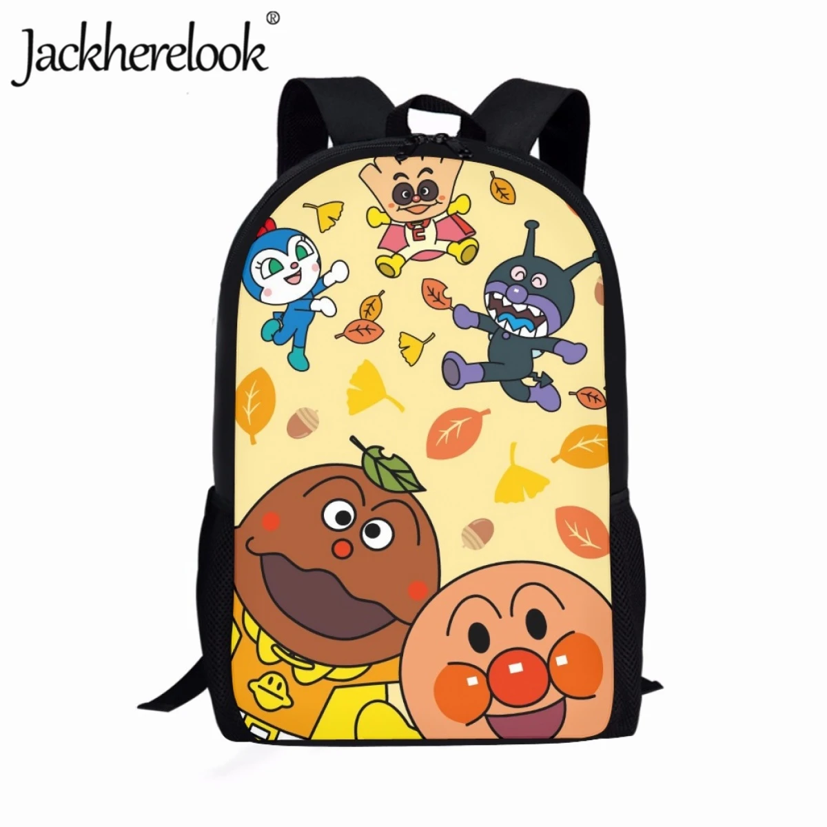 Jackherelook Children's Backpack Anpanman Boys Girls Book Bags Cartoon Schoolbags Leisure Travel Parent-child Bag Kids Knapsack