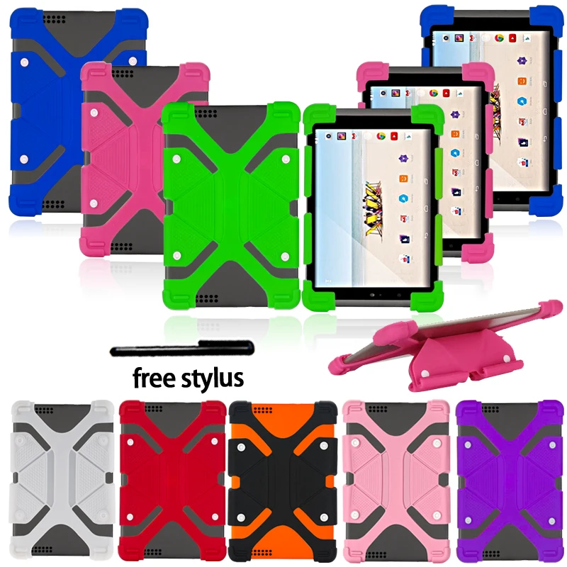 

Tablet Soft Silicone Case for Teclast A10S/M20 4G/Teclast P10 T10 T20 M30/Teclast X10/X10HD Tablet Silicone Stand Back Shell